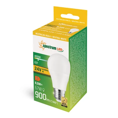 LED GLS E-27 24V AC/DC 8.5W SPETTRO NW