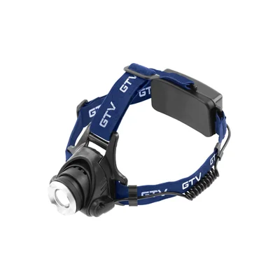 LED HEADLAMP ON 2XAAA BATTERY, 6W, 350lm, 6400K, 275m, IP44, BLACK
