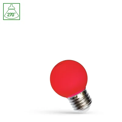 LED KOULE E-27 230V 1W ČERVENÉ SPEKTRUM
