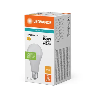 LED lamp PERFORMANCE CLASS CLASSIC A 150 FR non-dim 19W/827 E27 LEDVANCE