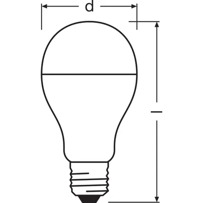 LED lamp PERFORMANCE CLASS CLASSIC A 150 FR non-dim 19W/827 E27 LEDVANCE