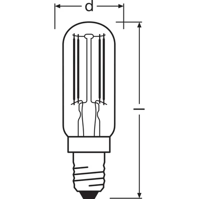 LED lamp PERFORMANCE CLASS SPECIAL T26 Filament clear glass 40 non-dim 4.2W/827 E14 LEDVANCE