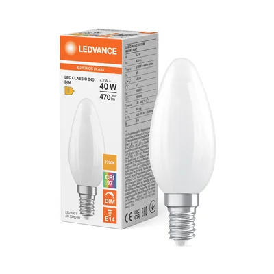 LED lamp Superior Class CLASSIC B GLFR 40 DIM 4.2W/927 E14 LEDVANCE