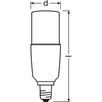 LED PCR CLASSIC STICK LAMP 9.5W 840 Frosted E14