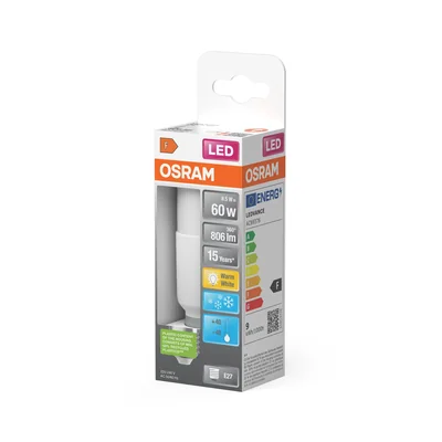 LED PCR KLASICKÁ TYČINKOVÁ ŽÁROVKA 8,5 W 827 Mléčná E27