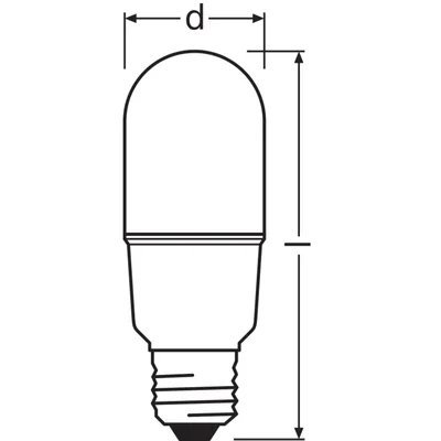 LED PCR Klassische Stablampe 8,5W 827 Mattiert E27