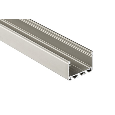 LED-Profil ohne IL, 100 cm silber eloxiertes Aluminium