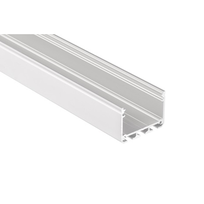 LED-Profil ohne IL, 202 cm, Aluminium weiß lackiert