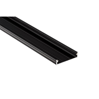 LED-Profil ohne SO, 100 cm schwarz eloxiertes Aluminium