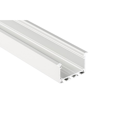 LED profile p/t IN, 202cm aluminum white lacquered