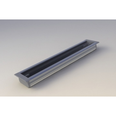 LED profile Recessed A, 202cm, aluminum