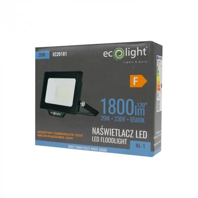 LED reflektor NL-1 20W 6500K 1800lm IP65