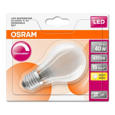 LED RETROFIT DIM CL A 40 4W/827 E27 GL FR dimmable LAMPE LED
