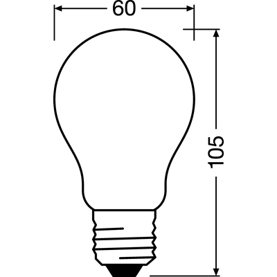 LED RETROFIT DIM CL A 40 4W/827 E27 GL FR dimmable LED LAMP