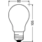 LED RETROFIT DIM CL A 40 4W/827 E27 GL FR dimmable LED LAMP