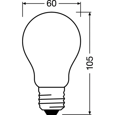 LED RETROFIT DIM CL A 40 4W/827 E27 GL FR dimmbare LED-LAMPE