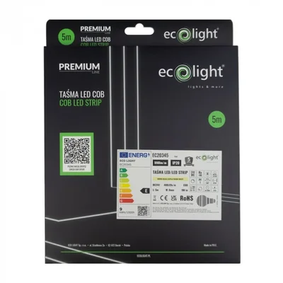 LED-Streifen COB 480 9W/m 3000K 990lm/m 24V IP20 5m P