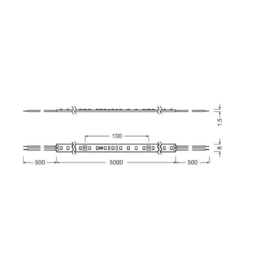 LED STRIP VALUE LED strip 40W 1040lm/m 4000K 24V length 5m