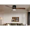 LED stropní ventilátor KOV+DŘEVO 53W 18W+35W 1350LM 25m2 CCT 43dB