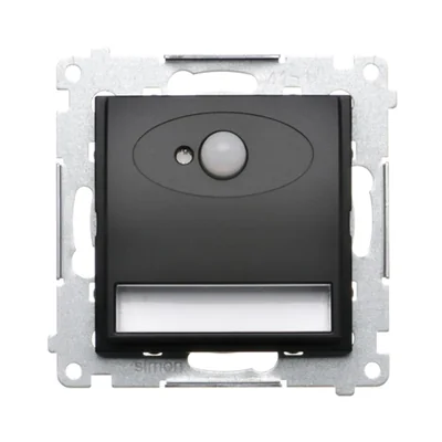 LED svítidlo Simon 54 WMDO-SCBxx1-049 s pohybovým senzorem, 230 V AC, 1,4 W, neutrální bílá 4000K; černá