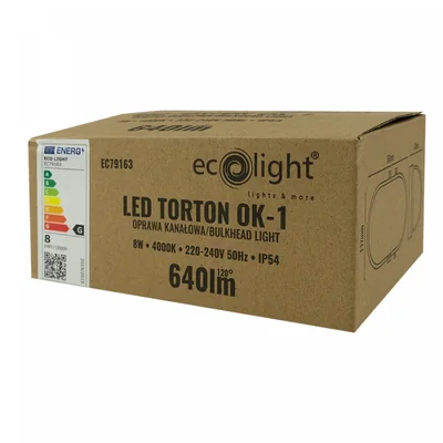LED TORTON 8W 4000K 640lm IP54 OWAL BIAŁY