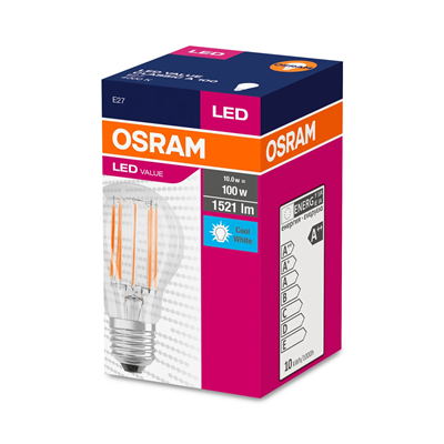 LED VALUE Bulb 8.5W 806lm 6500K E27 CW