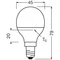 LED VALUE CLASSIC P Bulb 4.9W 470lm 2700K E14 WW