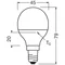 LED VALUE CLASSIC P Glühbirne 4,9W 470lm 2700K E14 WW