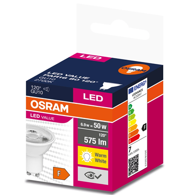 LED VALUE PAR16 Bulb 6.9W 575lm 2700K GU10 WW