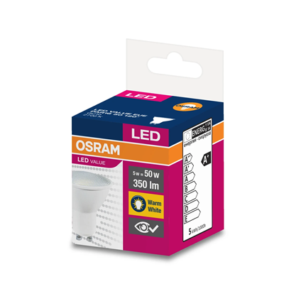 LED VALUE PAR16 Glühbirne 5W 350lm 2700K GU10 WW