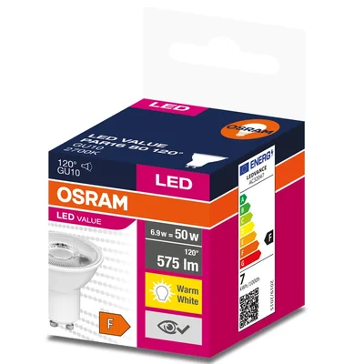 LED VALUE PAR16 Лампа 6.9W 575lm 2700K GU10 WW