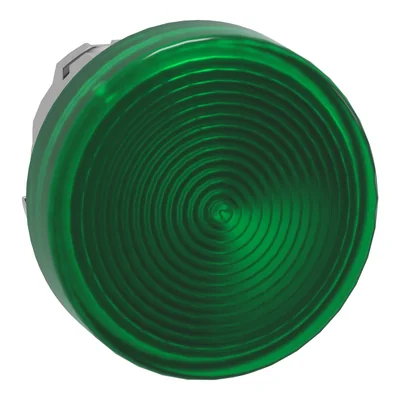 LED verde, lámpara de señalización de metal corrugado