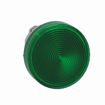 LED verde, lámpara de señalización de metal corrugado