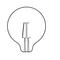 LED žárovka Retrofit CLASSIC GLOBE125 4W 827 Čirá E27