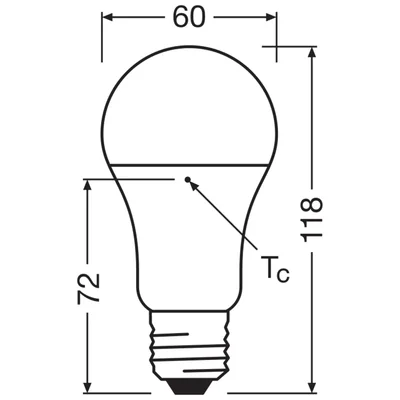 LED žárovka VÝKONNOSTNÍ TŘÍDA KLASICKÁ A 100 FR DIM 14W/827 E27 LEDVANCE