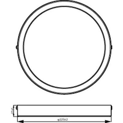 LEDINAIRE LED-Deckenleuchte 19W 2000lm 4000K IP65