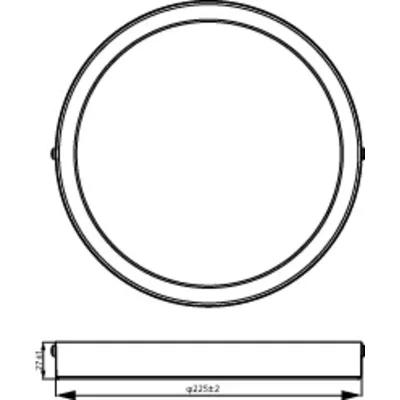 LEDINAIRE LED-Deckenleuchte 19W 2000lm 4000K IP65