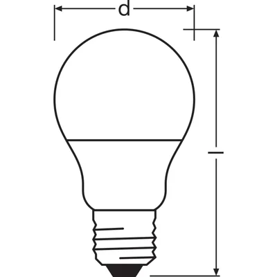 LEDVANCE LED VALUE CLASSIC CLA 40 4.9W (40W) 470lm E27 2700K bulb