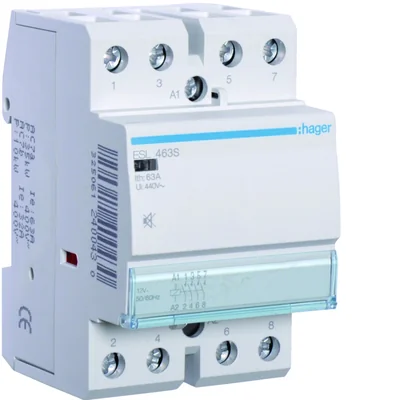 Leises Schütz 12VAC/DC 4NO 63A