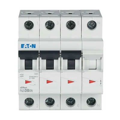 Leistungsschalter Typ D 1-polig+N, 50A, D-Char