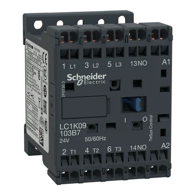 Leistungsschütz TeSys K AC3 9A 3P 1NO Spule 24VAC Federklemmen
