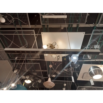 LENS LINE Hanging lamp white and black strip