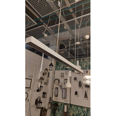 LENS LINE Hanging lamp white and black strip