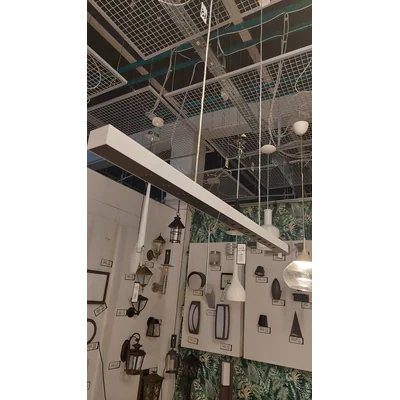 LENS LINE Hanging lamp white and black strip