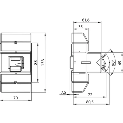 LEVER SWITCH 3 POLE 80A STANDARD