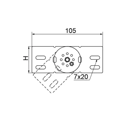 LGP/LGOPH60E Articulated connector for tray, sheet thickness - 1.50 mm