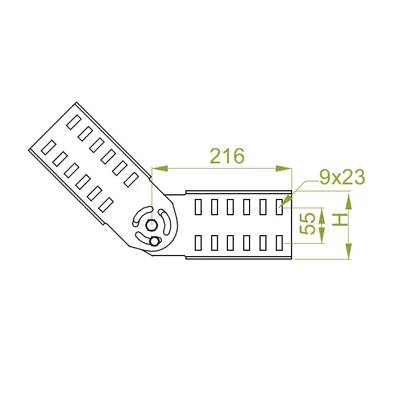 LGSUCH100 Łącznik przegubowy gr. blachy - 2 mm
