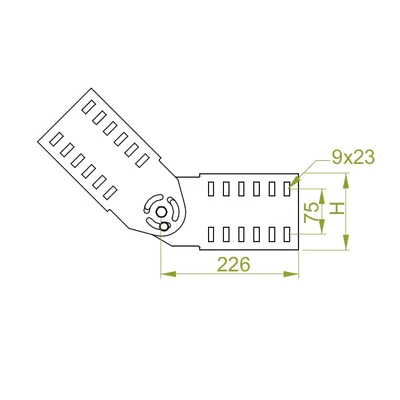 LGSUCH120 Łącznik przegubowy gr. blachy - 2 mm
