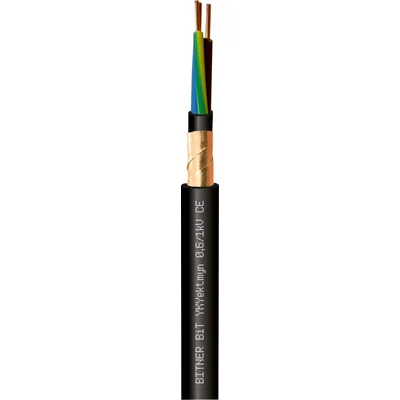 LgYd black 2.5 Installation cable with reinforced insulation 450/750V