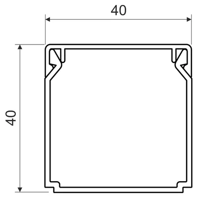 LHD 40X40 TD STRISCIA DI LEGNO SCURO (2/20/600m)
